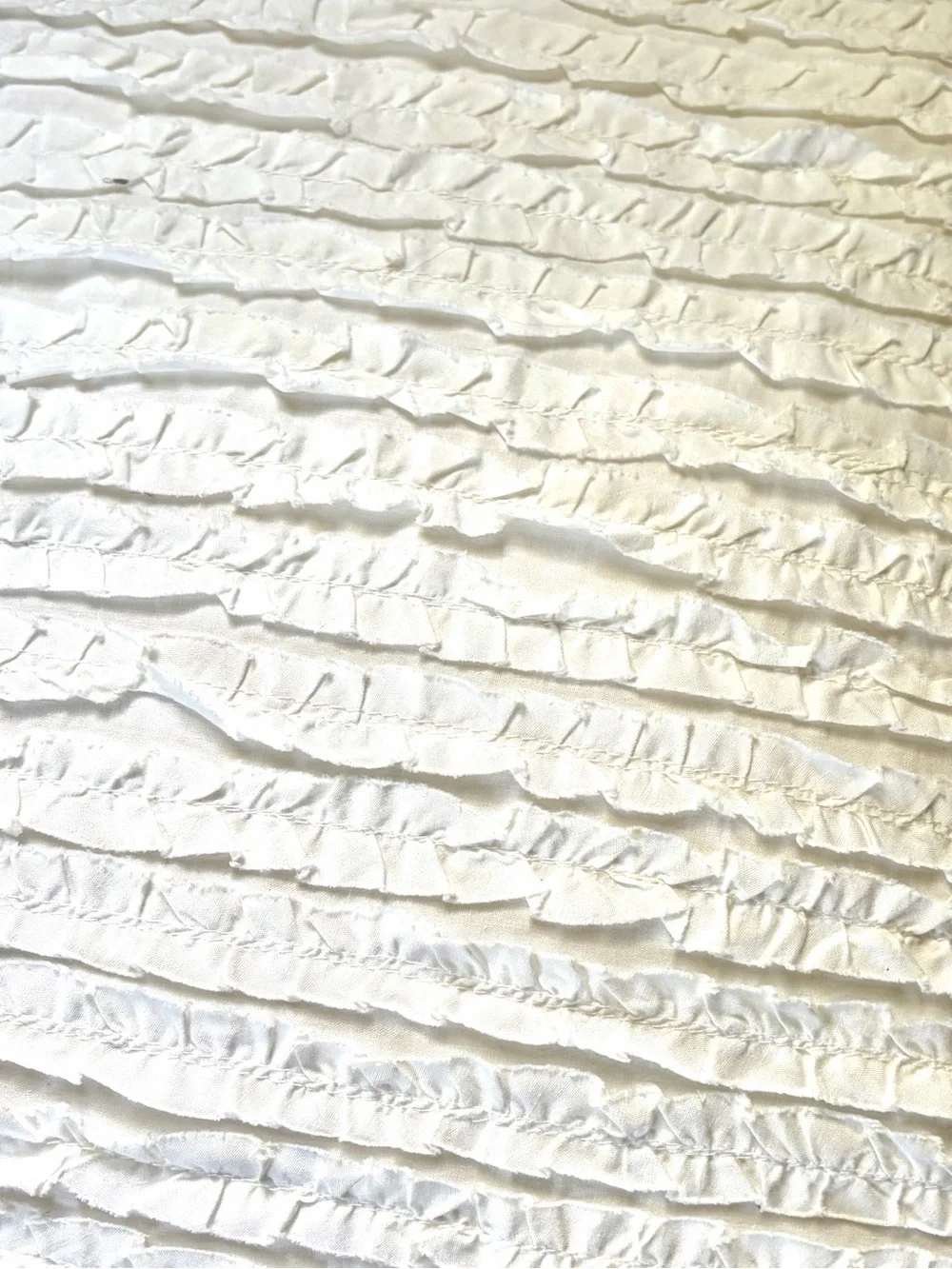 Set of Two Decorative White Cotton Throw Pillows with Inserts
